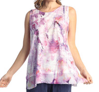 Jess & Jane Wisteria Burnout Sleeveless Top - women's tank top
