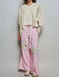 POL Floral Sheer Top in ivory - women's shirt - view 6