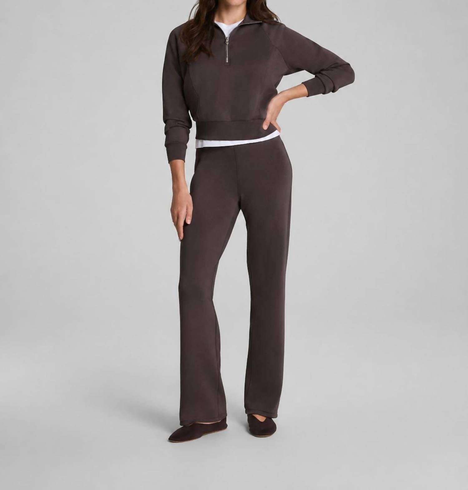 Spanx Airessentials Half Zip Pullover in dark cacao - women's jacket - view 5