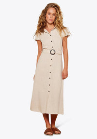 Apricot - Vintage Button Dress