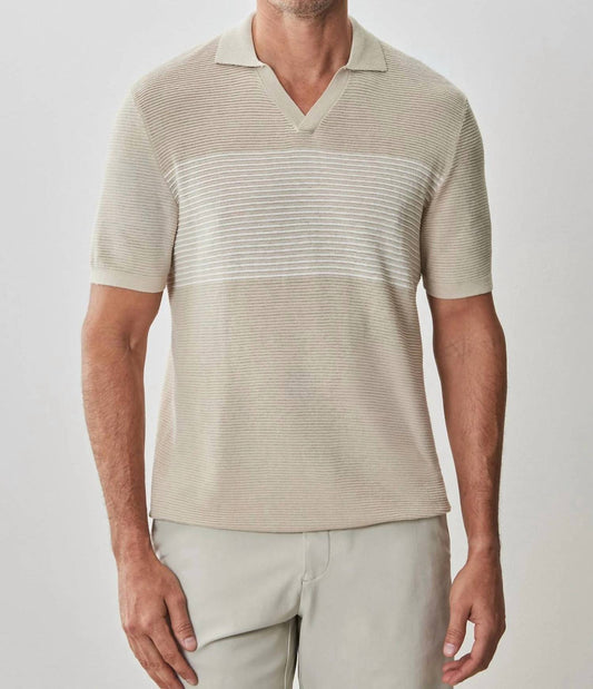 Robert Barakett - Orion Open Collar Knit Polo Sweater