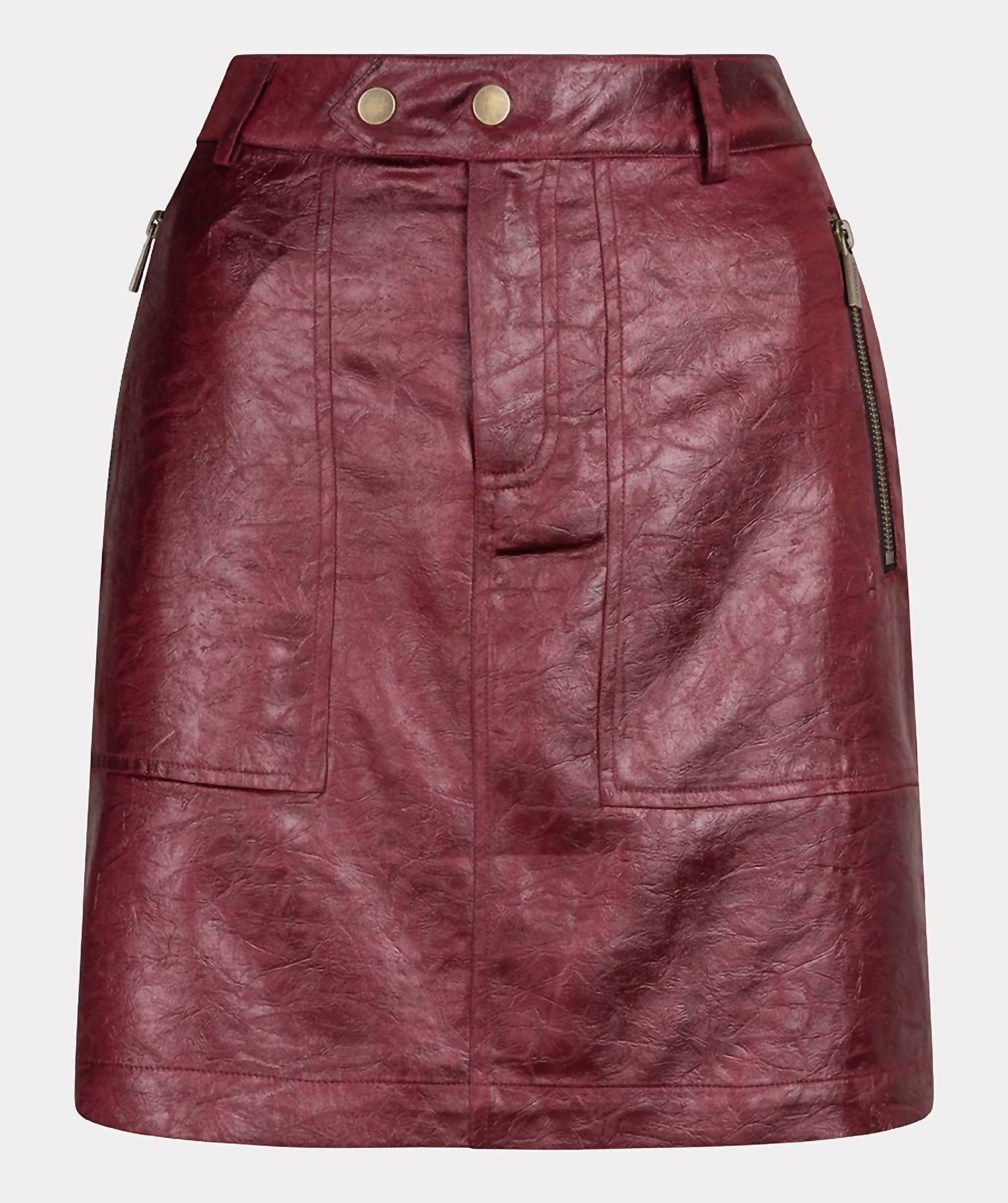 Esqualo - Metallic crinkle skirt