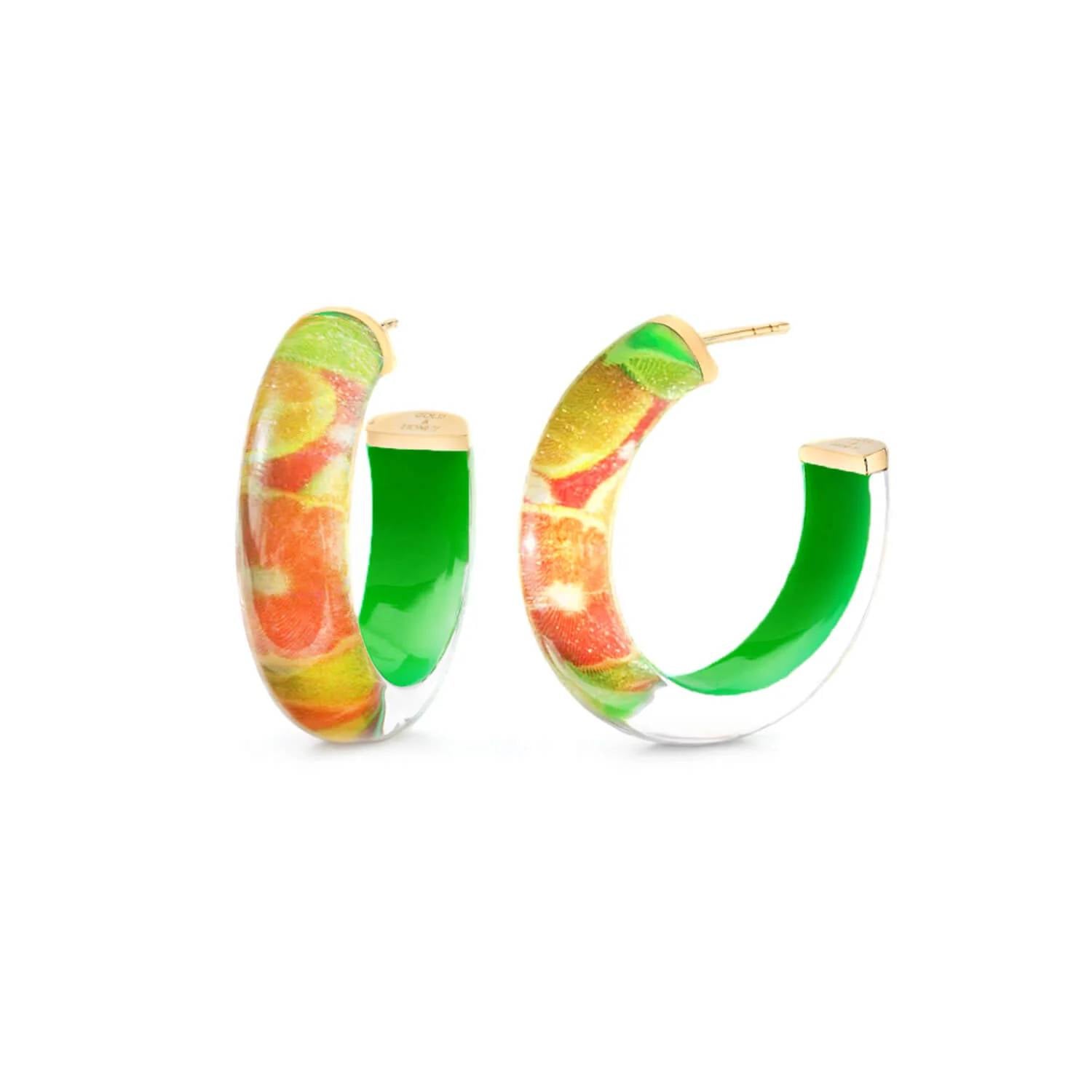 Gold & Honey - Women's Sour Illusion Hoop Earrings