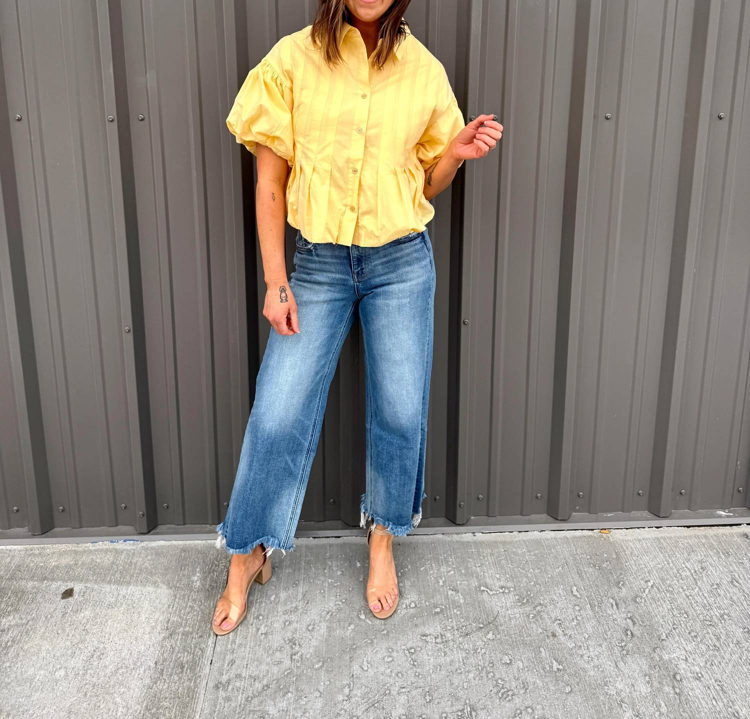 &Merci - The Lola Bubble Hem Top