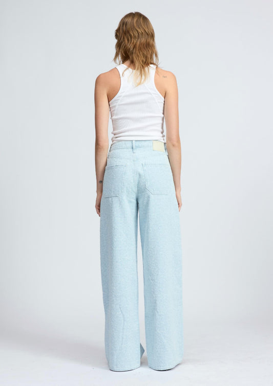 Rag & Bone - Tailored Sofie Textured Wide Leg Jeans