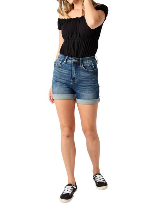 Judy Blue - Tummy Control Cuffed Shorts