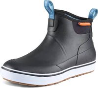 Grundens Women's Deck Boss Rain Ankle Boot in black - women's shoe - detail view