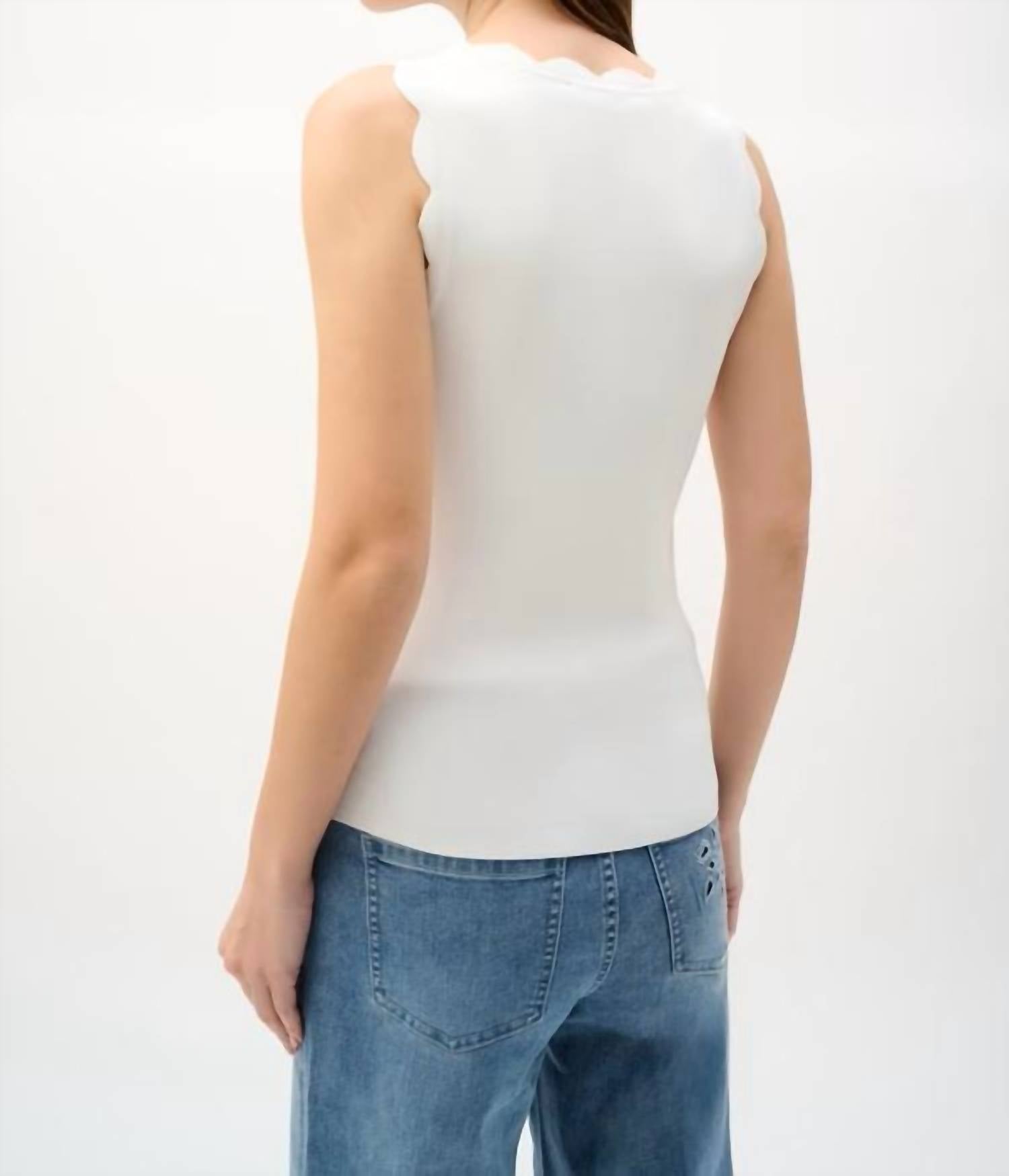 Joseph Ribkoff - Sleeveless V-neck Pullover Top