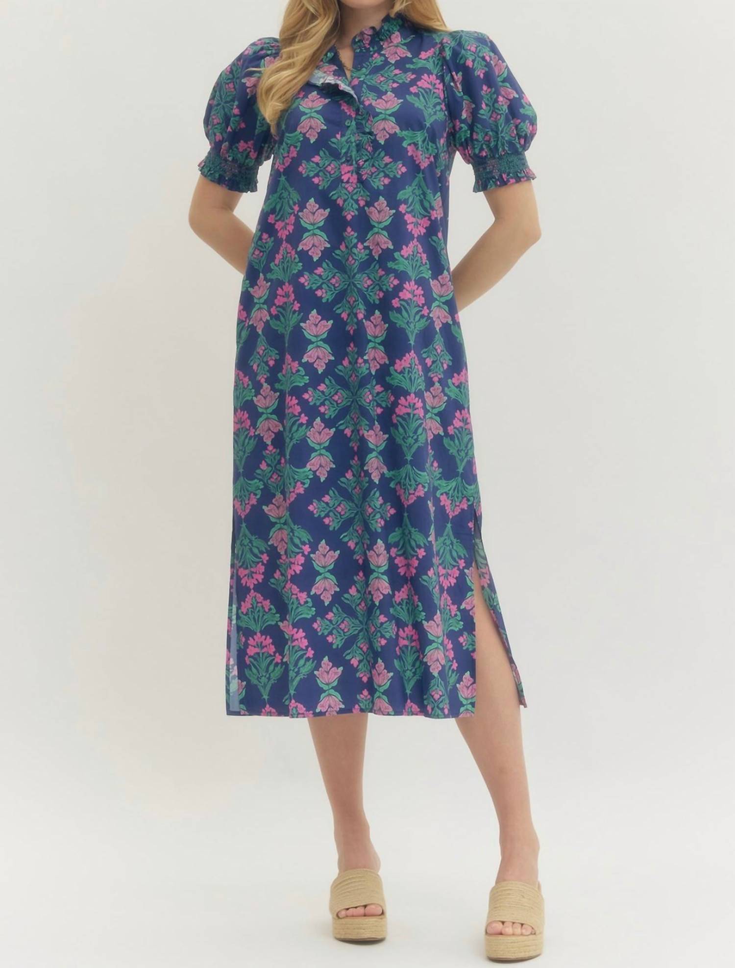 Entro - Floral Midi Dress