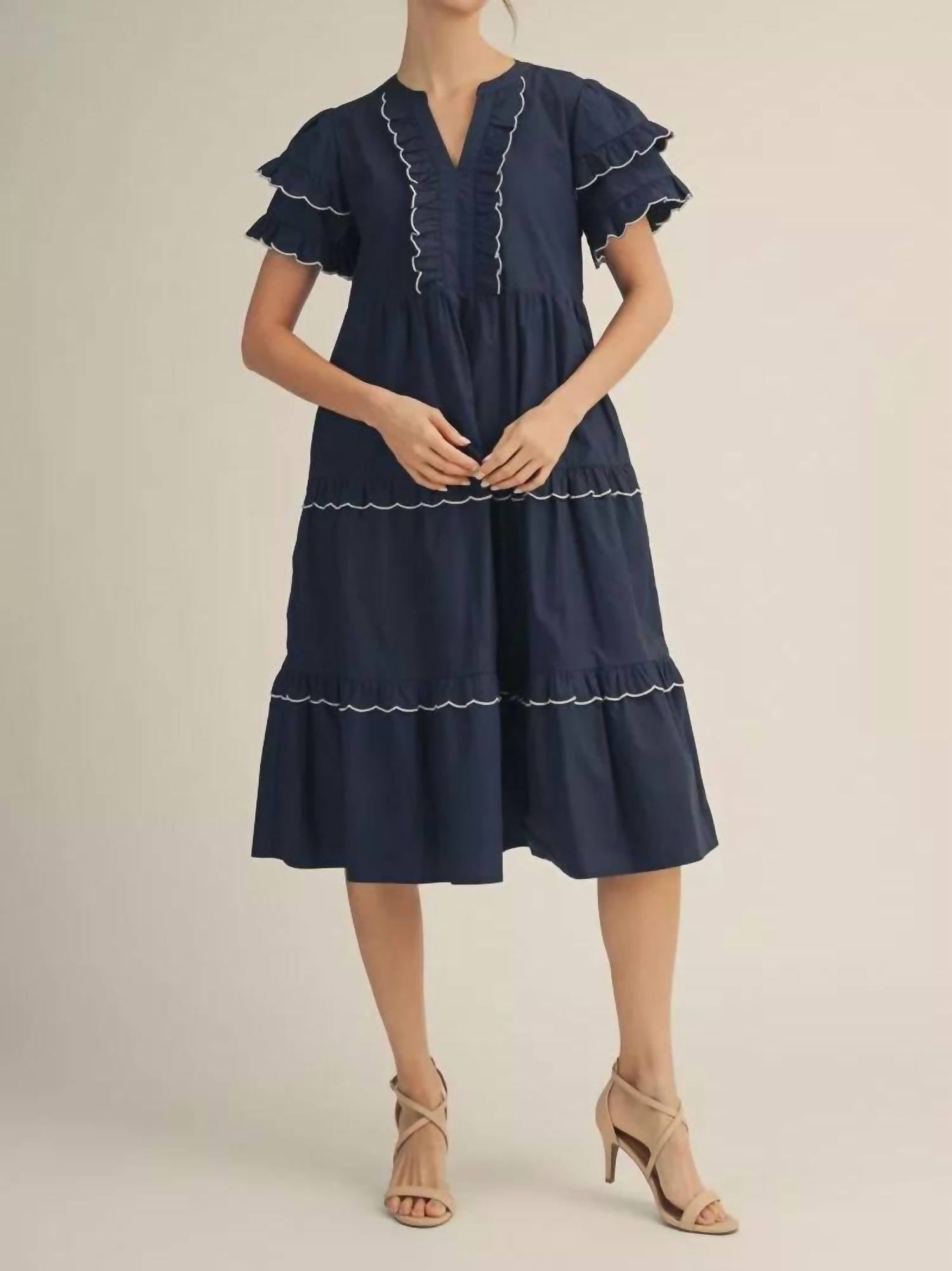 Jodifl I've Got It Midi Dress in blue - women's dress