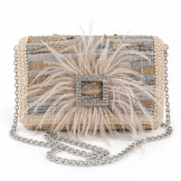 Elektra'S Workshop - Women's Ostrich Feather Mini Shoulder Bag
