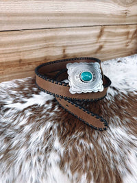 Hooey - Women's Turquoise Leather Belt