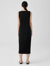 Eileen Fisher Sleeveless Mini Dress in black - women's dress - detail view