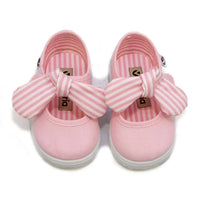 Victoria - Girls' Slip On Canvas Bow Shoes