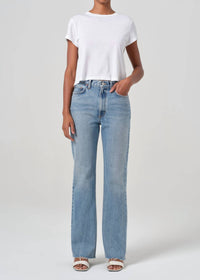 AGOLDE Leena High Rise Flare Jeans in stage - women's jeans