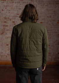 Iron & Resin Men's Cornerstone Jacket in khaki green - men's jacket - detail view