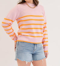 SUGARLIPS Sarah Sweater in pink orange - women's sweater - detail view