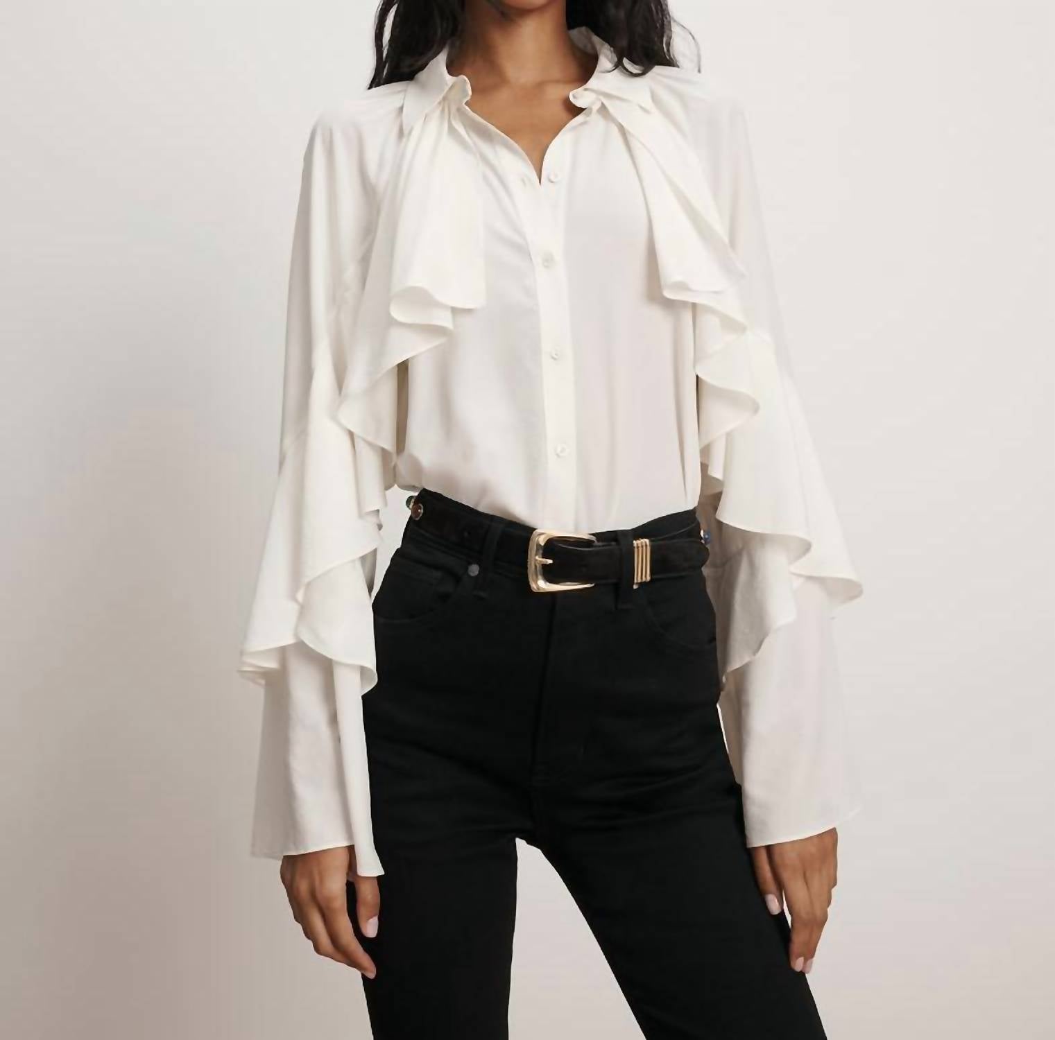 Veronica Beard - Demaris Ruffled Button-down Blouse