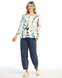 Jess & Jane - V-neck Tulip Hem Top