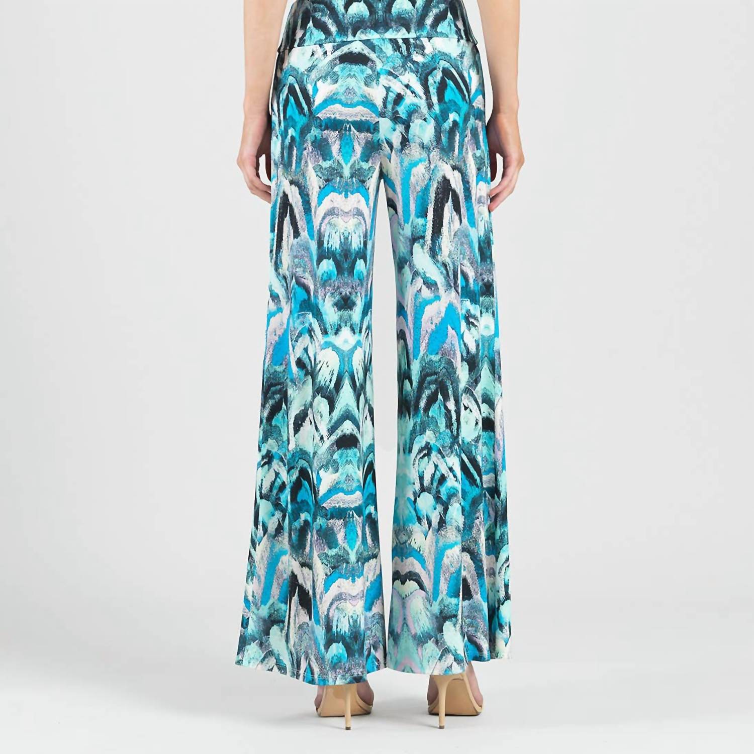 CLARA SUNWOO Soft Knit Palazzo Pant in multi - women's pants - view 4