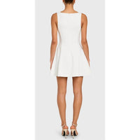 Amanda Uprichard Aries Mini Dress in ivory - women's dress - alternate view