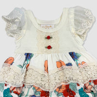 Haute Baby - Girl's Short Sleeve Red Roses Romper