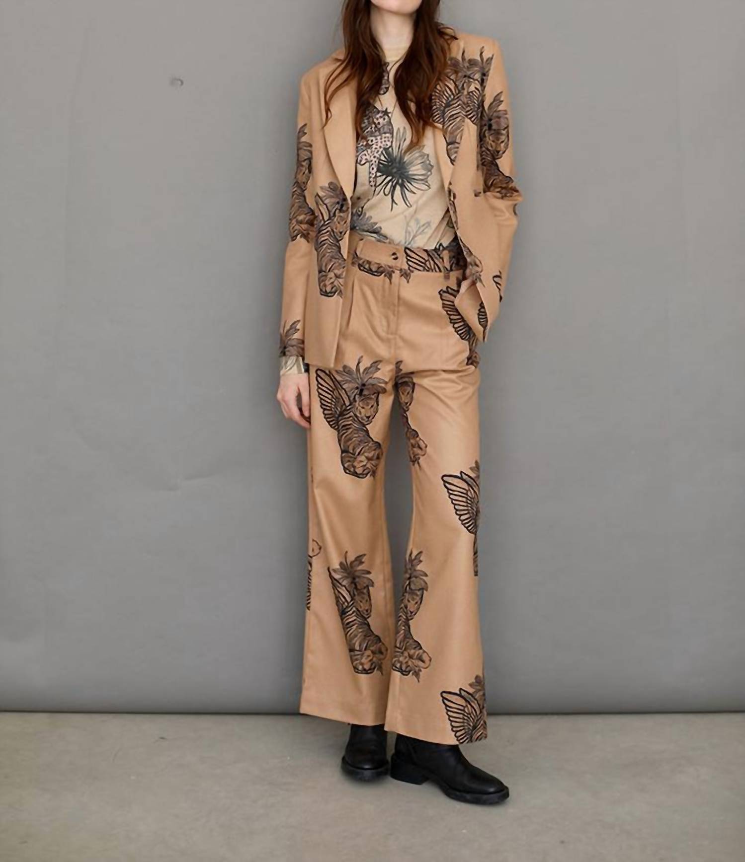 Las Sureñas - Toile De Jouy Wool Pant