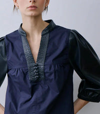 MELISSA NEPTON Rocha Blouse in dark navy - women's blouse - view 4