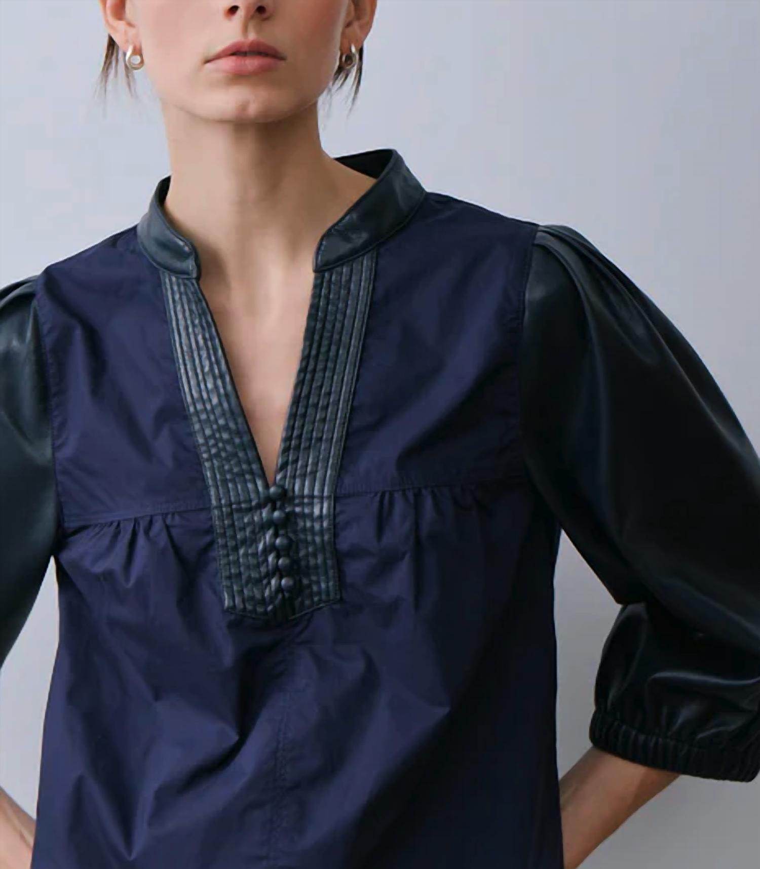 MELISSA NEPTON Rocha Blouse in dark navy - women's blouse - view 4