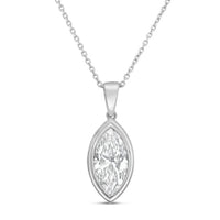 Diana M Jewels - Women's Marquise Lab-Grown Diamond Pendant Necklace (8.00 Ct) - Elegant Plus