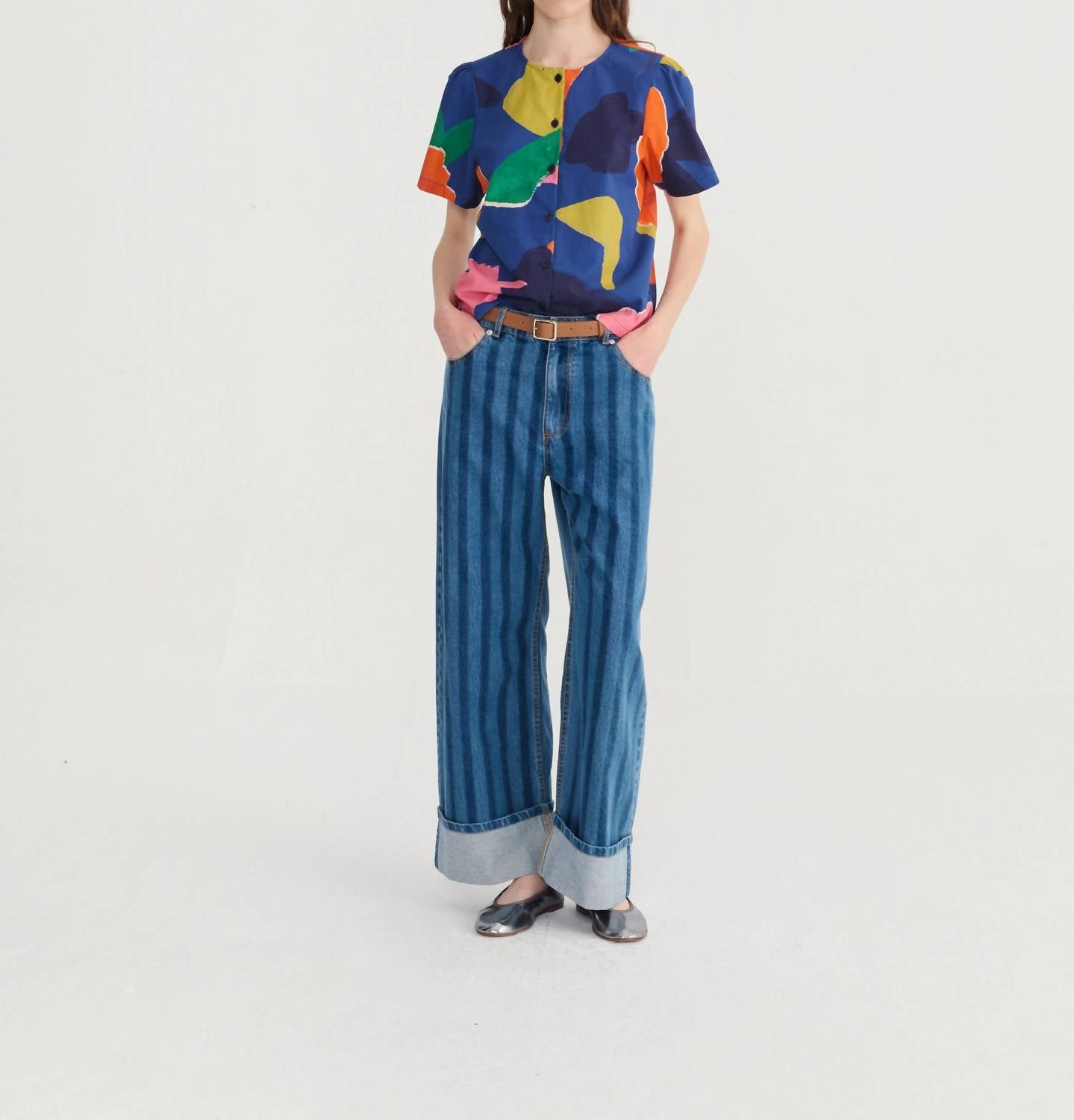 Bobo Choses - Blooming Color Pattern Cropped Blouse