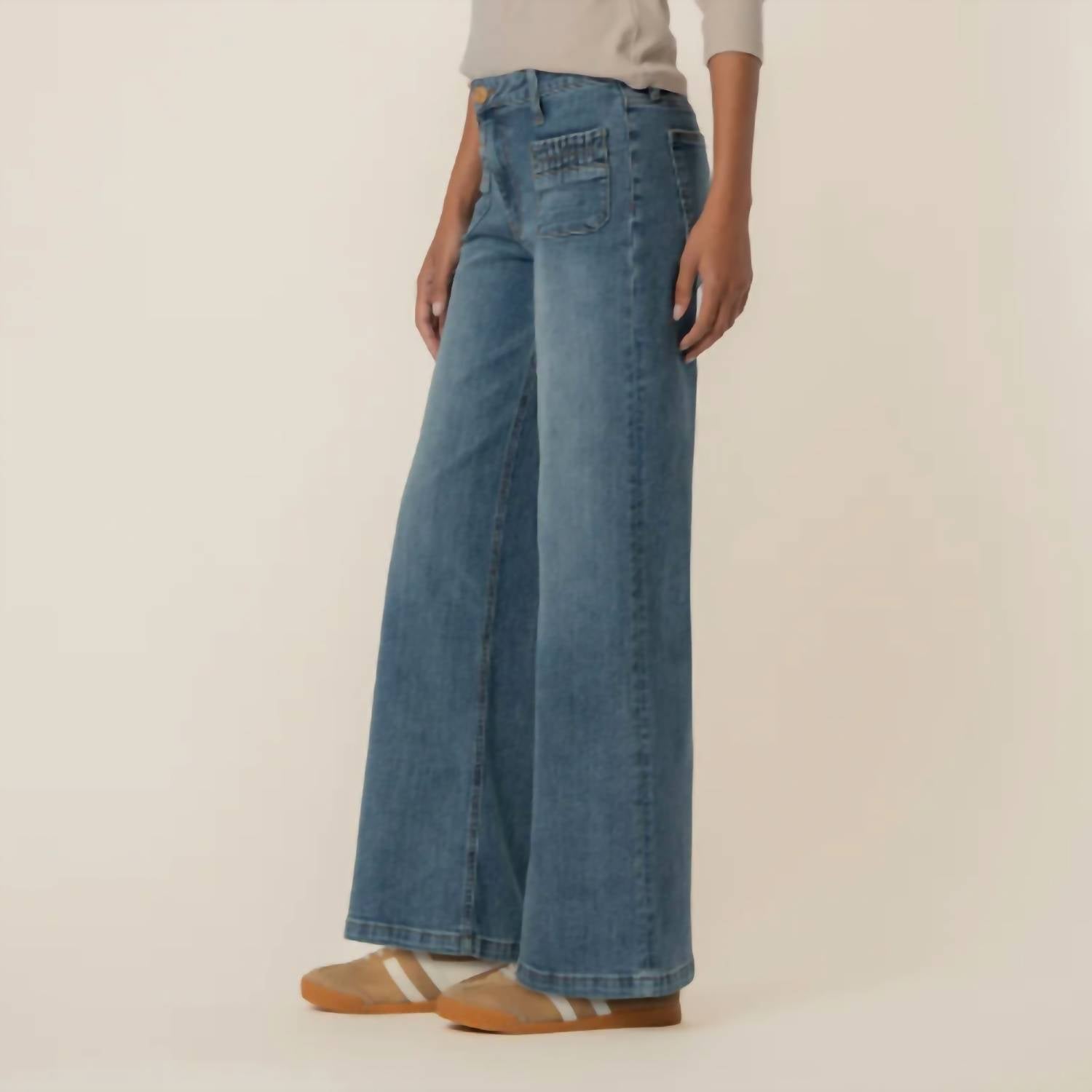 Kut From The Kloth - Maya Wide Leg Jeans With Patch Pockets
