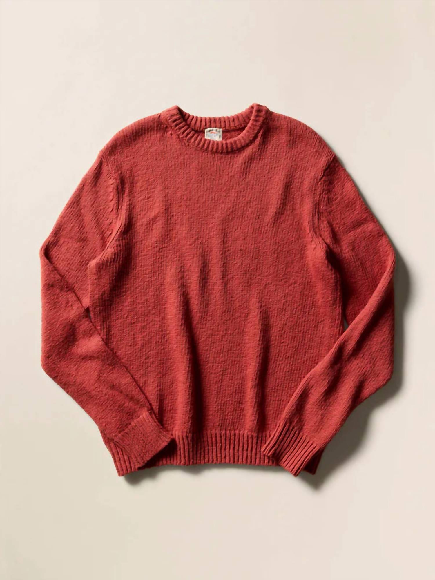 Faherty Heirloom Crewneck Sweater in eclipse red - men's sweater - view 4