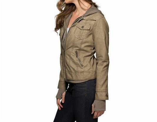 Coalition La - Girl Next Door Vegan Leather Hooded Jacket