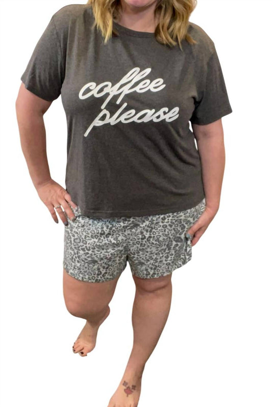 She + Sky - Coffee Please Pajama Set