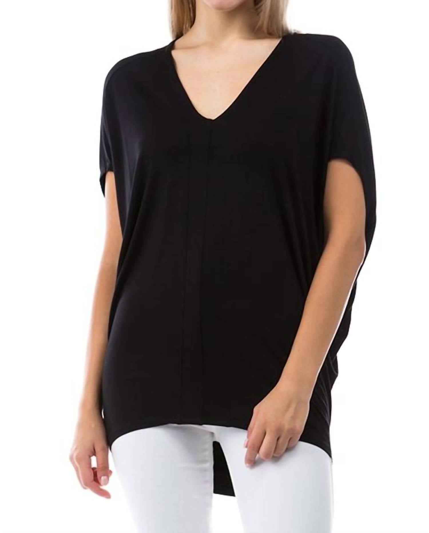 Apny - Oversized Short Sleeve Tee Top