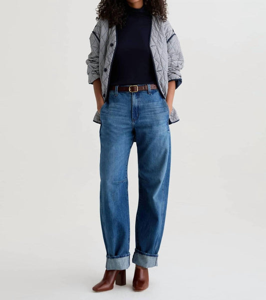 Ag Jeans - Mercer Cuffed High-rise Barrel Jean