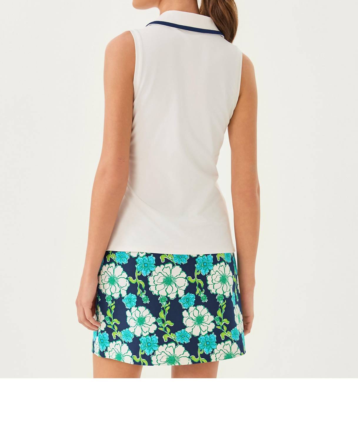 Lilly Pulitzer - Upf 50+ Frida Half Zip Sleeveless Polo Shirt