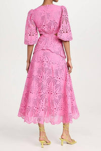 Farm Rio - Eyelet Midi Dress