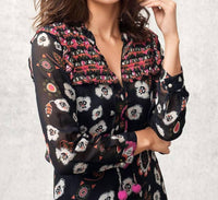 Emily Lovelock - Daisy Floral Print Blouse