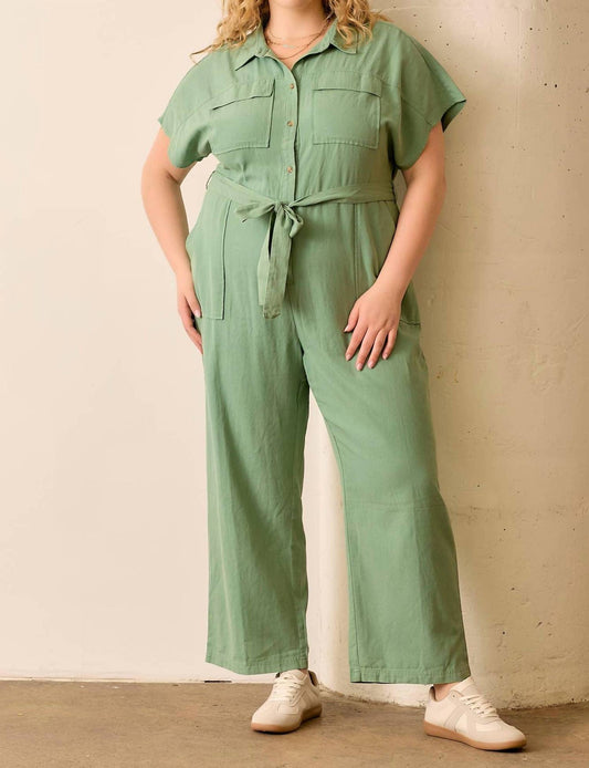 Polagram - Celina Button Front Jumpsuit - Plus