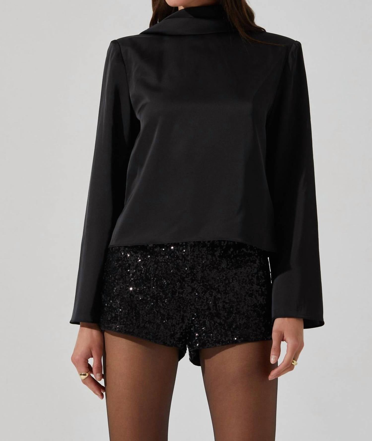 Astr - Bethwyn Satin Cowl Back Top