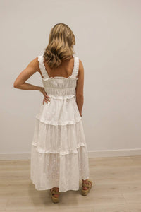 Entro - Rory Sleeveless Eyelet Bow Front Midi Dress