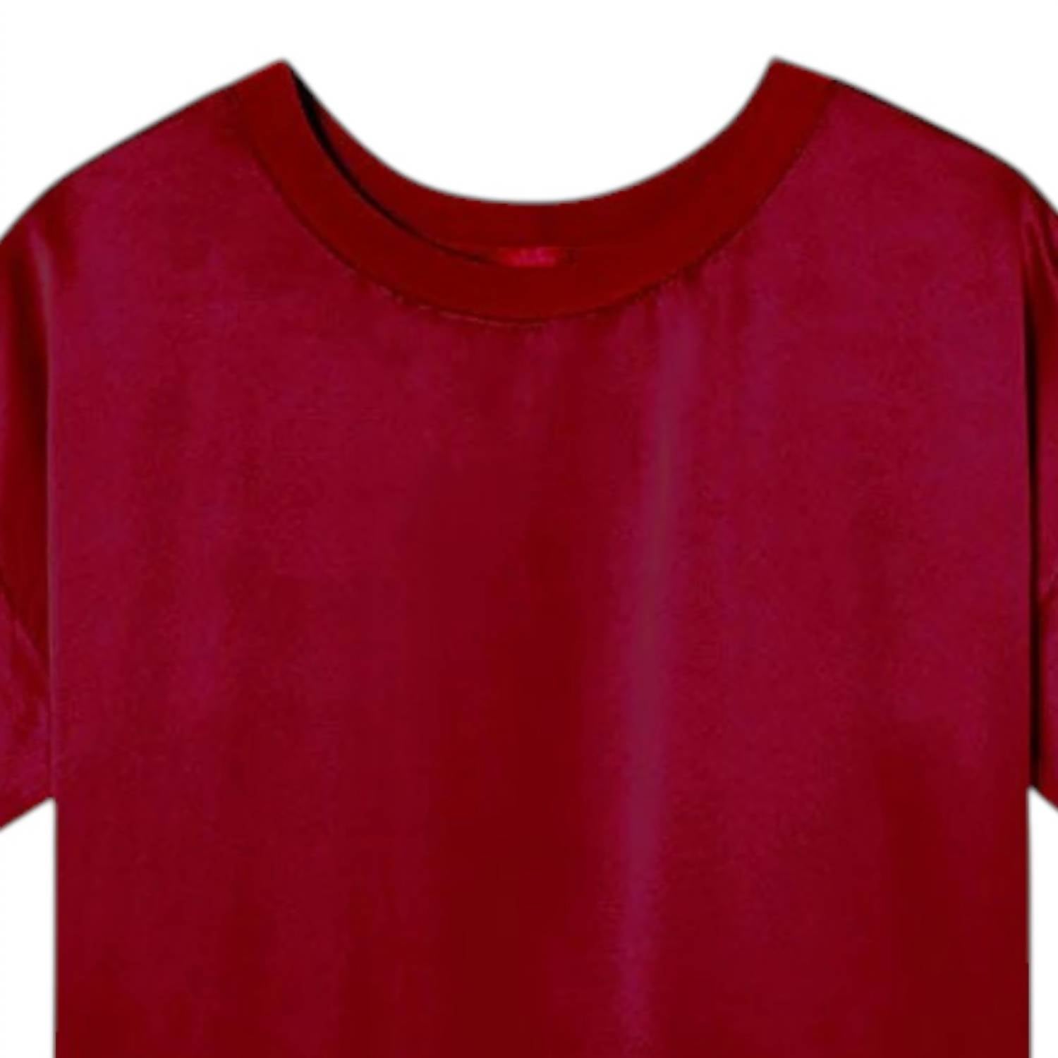 PJ Harlow Women's Stoney V-neck Satin Night Tee in red - women's t-shirt - detail view