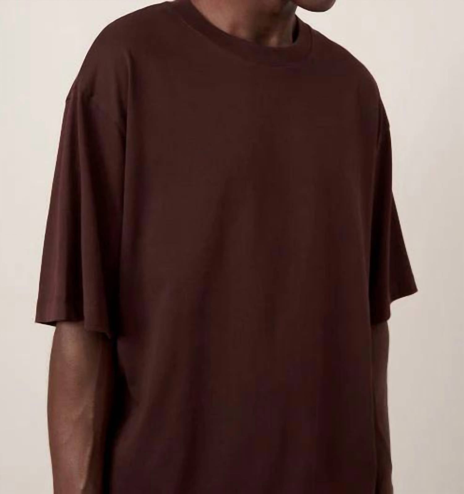 Kowtow Box Tee in mahogany - men's t-shirt - view 5