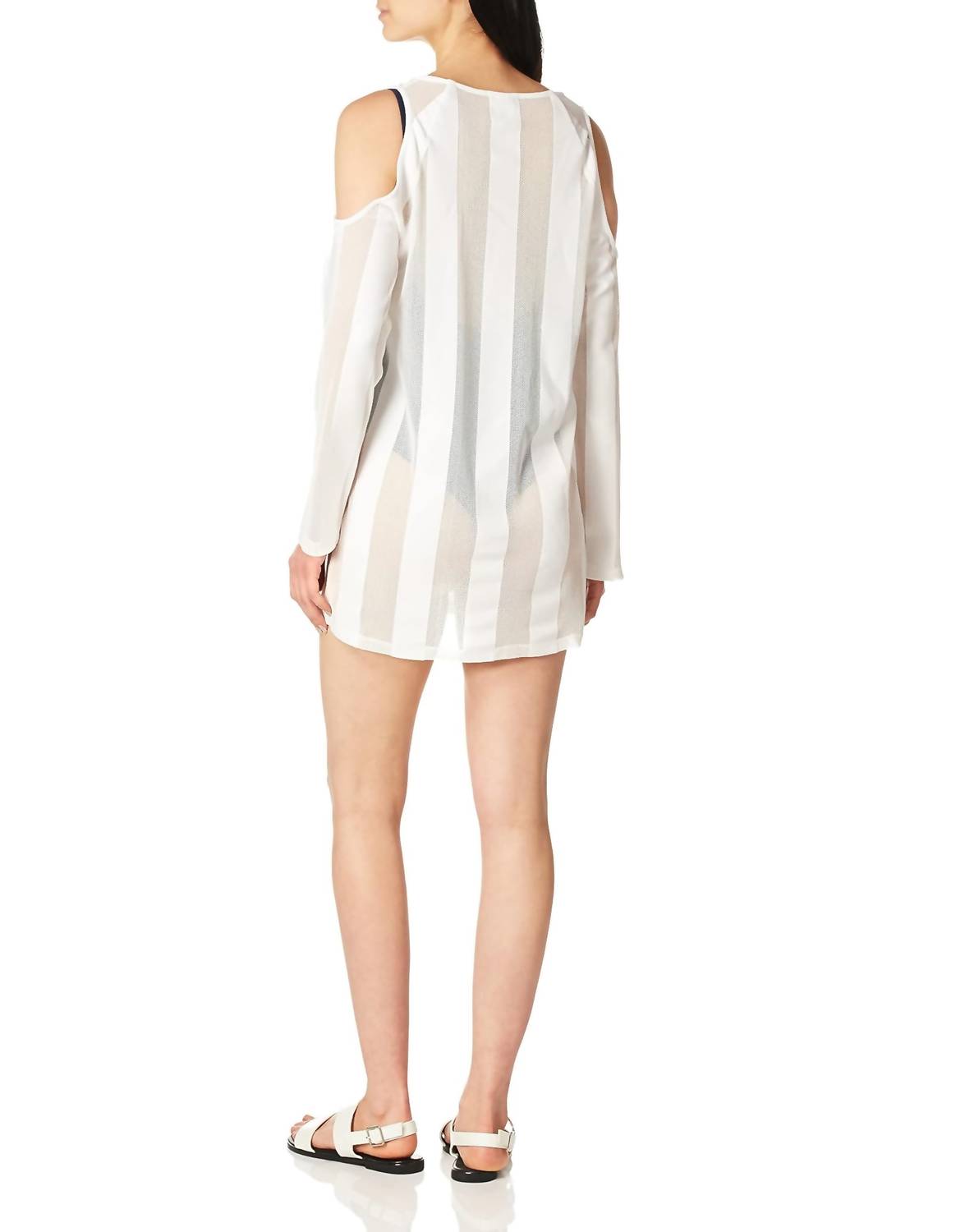 Kenneth Cole - SOLID COVER-UPS COLD SHOULDER DRESS
