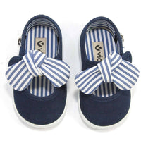 Victoria - Girls' Slip On Canvas Bow Shoes