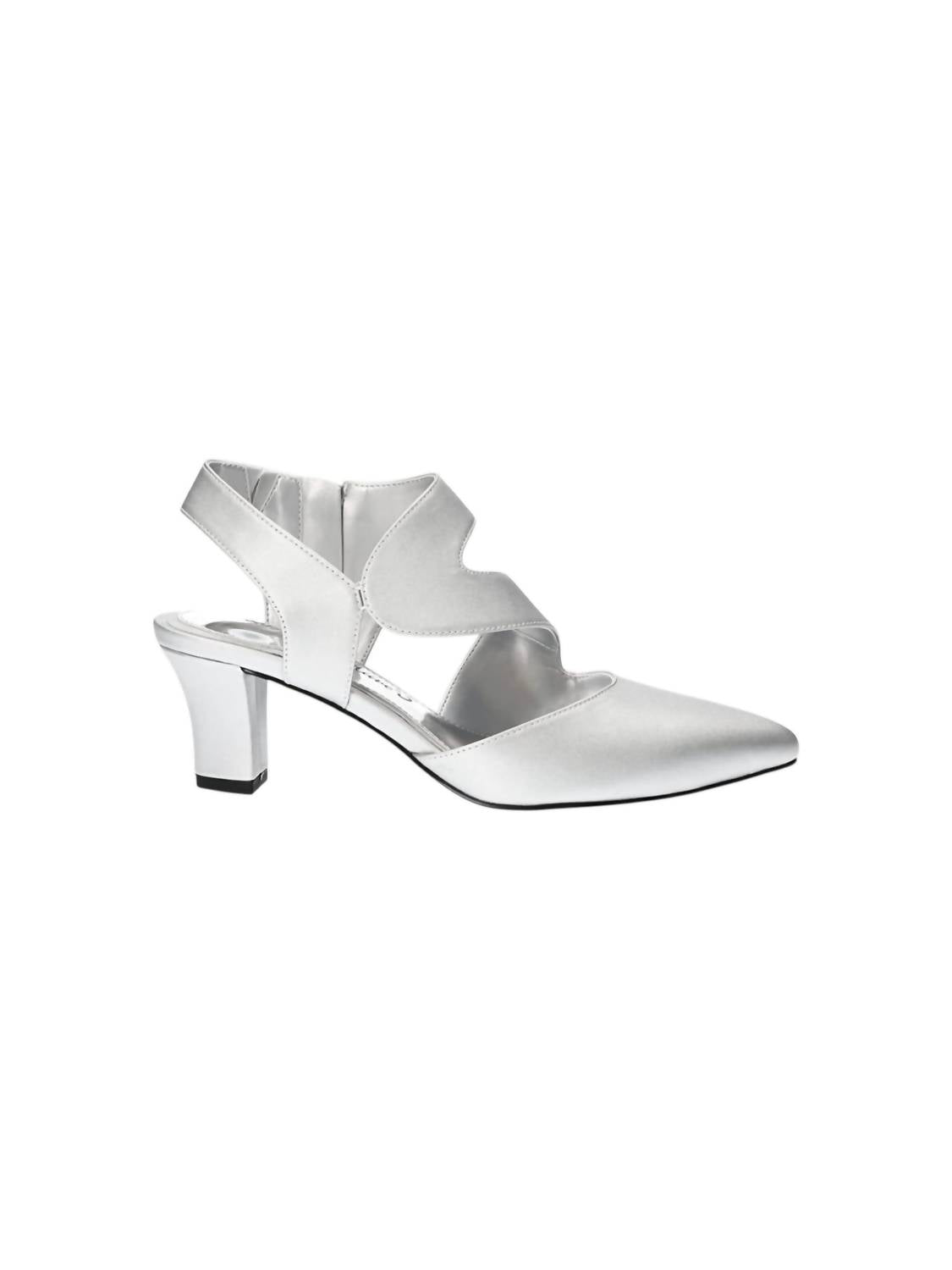 Easy Street Women's Venue Heeled Sandals in silver - women's heels - detail view