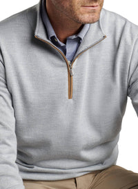 Peter Millar - Autumn Crest Suede Trim Quarter-zip Sweatshirt