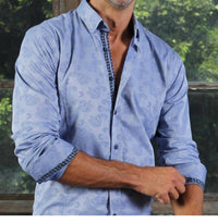 Eight X - Paisley Jacquard Long Sleeve Button Down Shirt